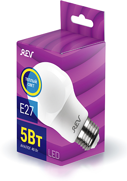 Светодиодная лампа REV E27 Груша 5Вт 32344 0